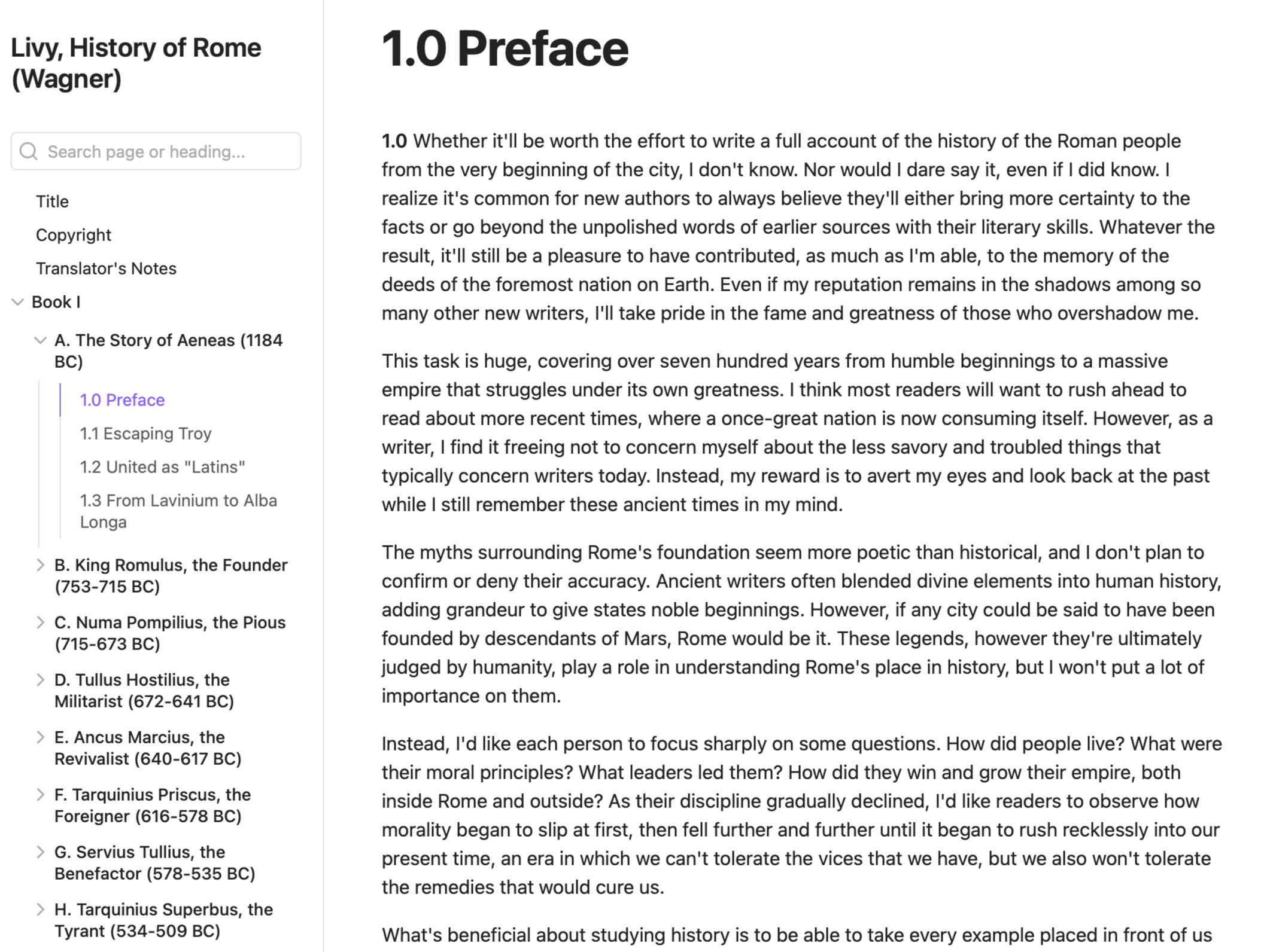 Livy - History of Rome (Wagner)